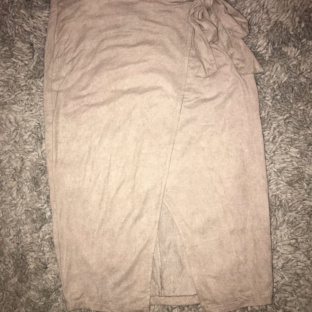 Suede skirt
